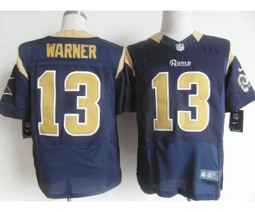 nike nfl jerseys st. louis rams #13 warner blue[Elite]