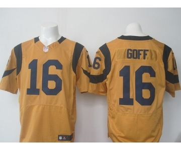 nike nfl jerseys st. louis rams #16 Jared Goff yellow[Elite]