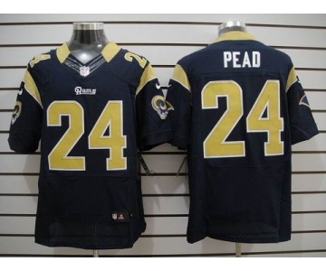 nike nfl jerseys st. louis rams #24 pead dk.blue[Elite]