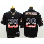 nike nfl jerseys st. louis rams #29 dickerson black[Elite USA flag fashion]