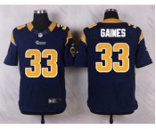 nike nfl jerseys st. louis rams #33 gaines blue[Elite]