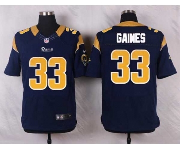 nike nfl jerseys st. louis rams #33 gaines blue[Elite]