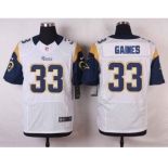 nike nfl jerseys st. louis rams #33 gaines white[Elite]