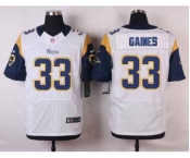 nike nfl jerseys st. louis rams #33 gaines white[Elite]