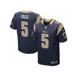 nike nfl jerseys st. louis rams #5 foles dk.blue[Elite]