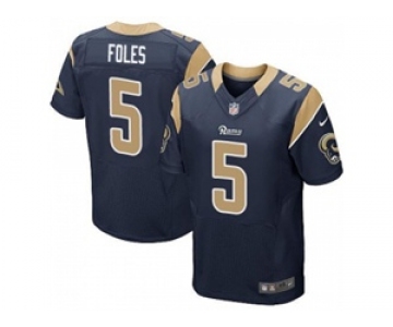 nike nfl jerseys st. louis rams #5 foles dk.blue[Elite]