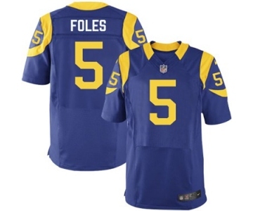 nike nfl jerseys st. louis rams #5 foles lt.blue[Elite]