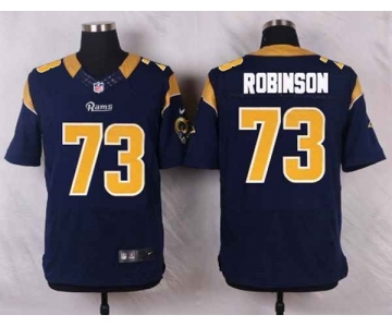 nike nfl jerseys st. louis rams #73 robinson blue[Elite]