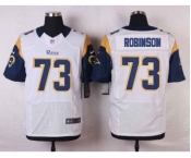 nike nfl jerseys st. louis rams #73 robinson white[Elite]