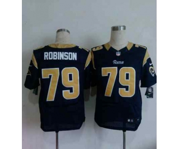 nike nfl jerseys st. louis rams #79 robinson blue[Elite]