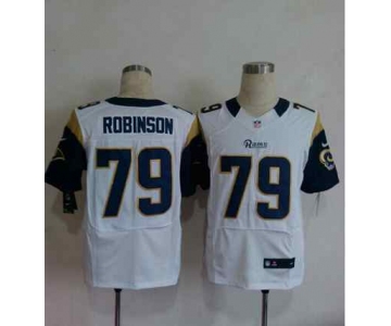 nike nfl jerseys st. louis rams #79 robinson white[Elite]