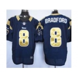 nike nfl jerseys st. louis rams #8 bradford blue[Elite]