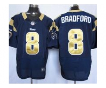 nike nfl jerseys st. louis rams #8 bradford blue[Elite]