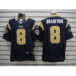 nike nfl jerseys st. louis rams #8 bradford dk.blue[Elite]