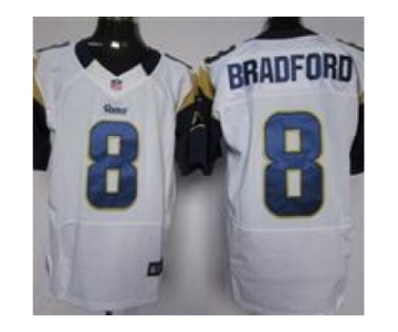 nike nfl jerseys st. louis rams #8 bradford white[Elite]