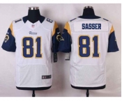 nike nfl jerseys st. louis rams #81 sasser white[Elite]