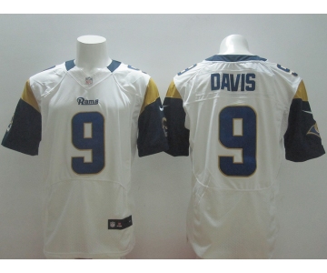 nike nfl jerseys st. louis rams #9 davis white[Elite]