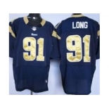 nike nfl jerseys st. louis rams #91 long blue[Elite]