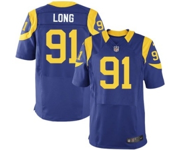 nike nfl jerseys st. louis rams #91 long lt.blue[Elite]