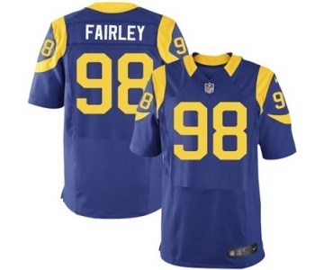 nike nfl jerseys st. louis rams #98 fairley lt.blue[Elite]