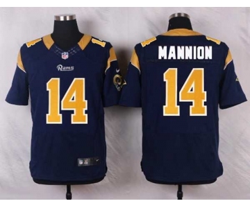 nike nfl jerseys st.louis rams #14 mannion blue[Elite]