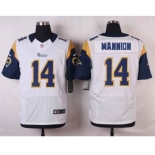 nike nfl jerseys st.louis rams #14 mannion white[Elite]