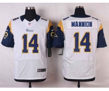 nike nfl jerseys st.louis rams #14 mannion white[Elite]