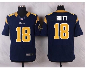 nike nfl jerseys st.louis rams #18 britt blue[Elite]