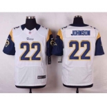 nike nfl jerseys st.louis rams #22 johnson white[Elite]