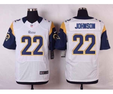 nike nfl jerseys st.louis rams #22 johnson white[Elite]