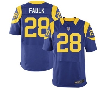 nike nfl jerseys st.louis rams #28 faulk lt.blue[Elite]