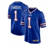 Men Nike Buffalo Bills #1 Sanders Game Royal Blue Team Color NFL Jersey