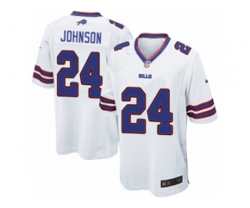 Men Nike Buffalo Bills #24 Leonard Johnson Game White NFL Jersey