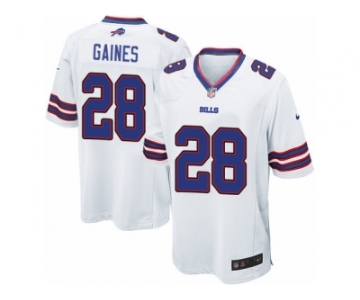 Men Nike Buffalo Bills #28 E.J. Gaines Game White NFL Jersey