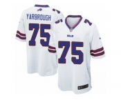 Men Nike Buffalo Bills #75 Eddie Yarbrough Game White NFL Jersey