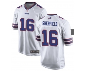 Men's Buffalo Bills #16 Sherfield Game White Football Jersey