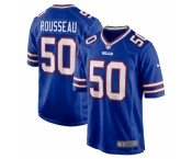 Men's Buffalo Bills #50 Gregory Rousseau Nike Royal 2021 NFL Draft First Round Pick Game Jersey