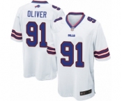 Men's Buffalo Bills #91 Ed Oliver Game White Football Jersey