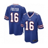 Men's Nike Buffalo Bills #16 Robert Foster Game Royal Blue Team Color NFL Jersey