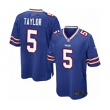 Men's Nike Buffalo Bills #5 Tyrod Taylor Game Royal Blue Team Color NFL Jersey