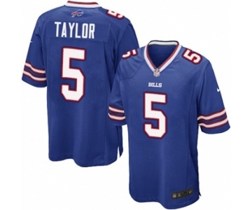 Men's Nike Buffalo Bills #5 Tyrod Taylor Game Royal Blue Team Color NFL Jersey