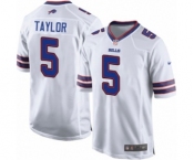 Men's Nike Buffalo Bills #5 Tyrod Taylor Game White NFL Jersey