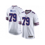 Men's Nike Buffalo Bills #79 Jordan Mills Game White NFL Jersey