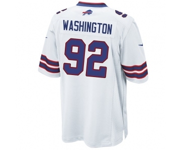 Men's Nike Buffalo Bills #92 Adolphus Washington Game White NFL Jersey