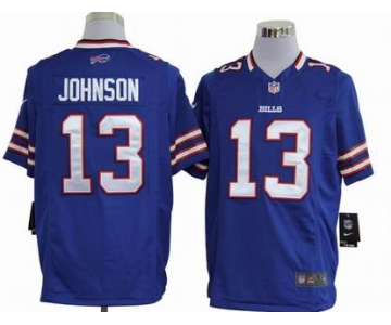 nike nfl jerseys buffalo bills #13 johnson blue[game]