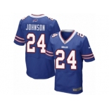 Men Nike Buffalo Bills #24 Leonard Johnson Elite Royal Blue Team Color NFL Jersey