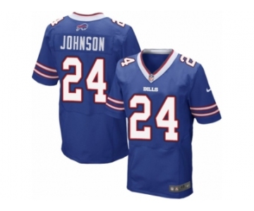 Men Nike Buffalo Bills #24 Leonard Johnson Elite Royal Blue Team Color NFL Jersey