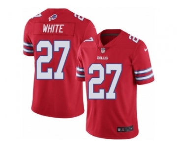 Men Nike Buffalo Bills #27 TreDavious White Elite Red Rush Vapor Untouchable NFL Jersey