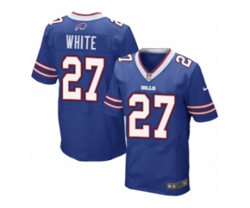 Men Nike Buffalo Bills #27 TreDavious White Elite Royal Blue Team Color NFL Jersey