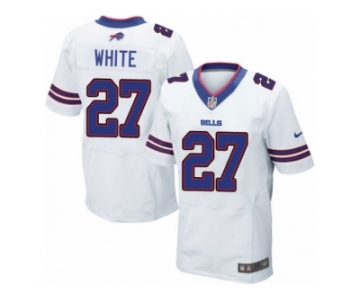 Men Nike Buffalo Bills #27 TreDavious White Elite White NFL Jersey